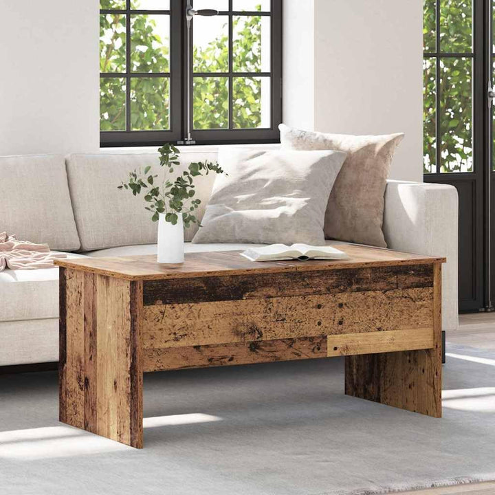 vidaXL Couchtisch Altholz 102 x 50,5 x 46,5 cm Holzwerkstoff, Eleganter Wohnzimmertisch, rechteckige