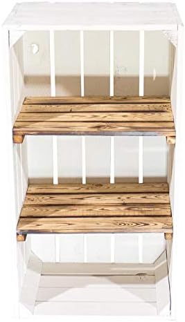 6 Holzkisten mit 2 geflammten Mittelbrettern 68cm x 40cm x 31cm Zwischenbretter flambiert Obstkiste