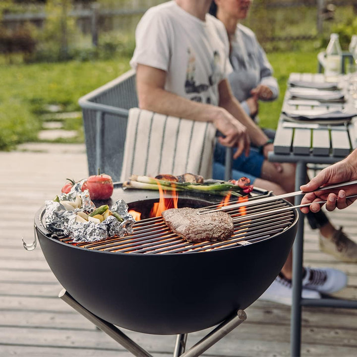 höfats - Bowl 57 Grillrost - polierter Edelstahl - rund - verwandelt Bowl Feuerschale in einen Grill