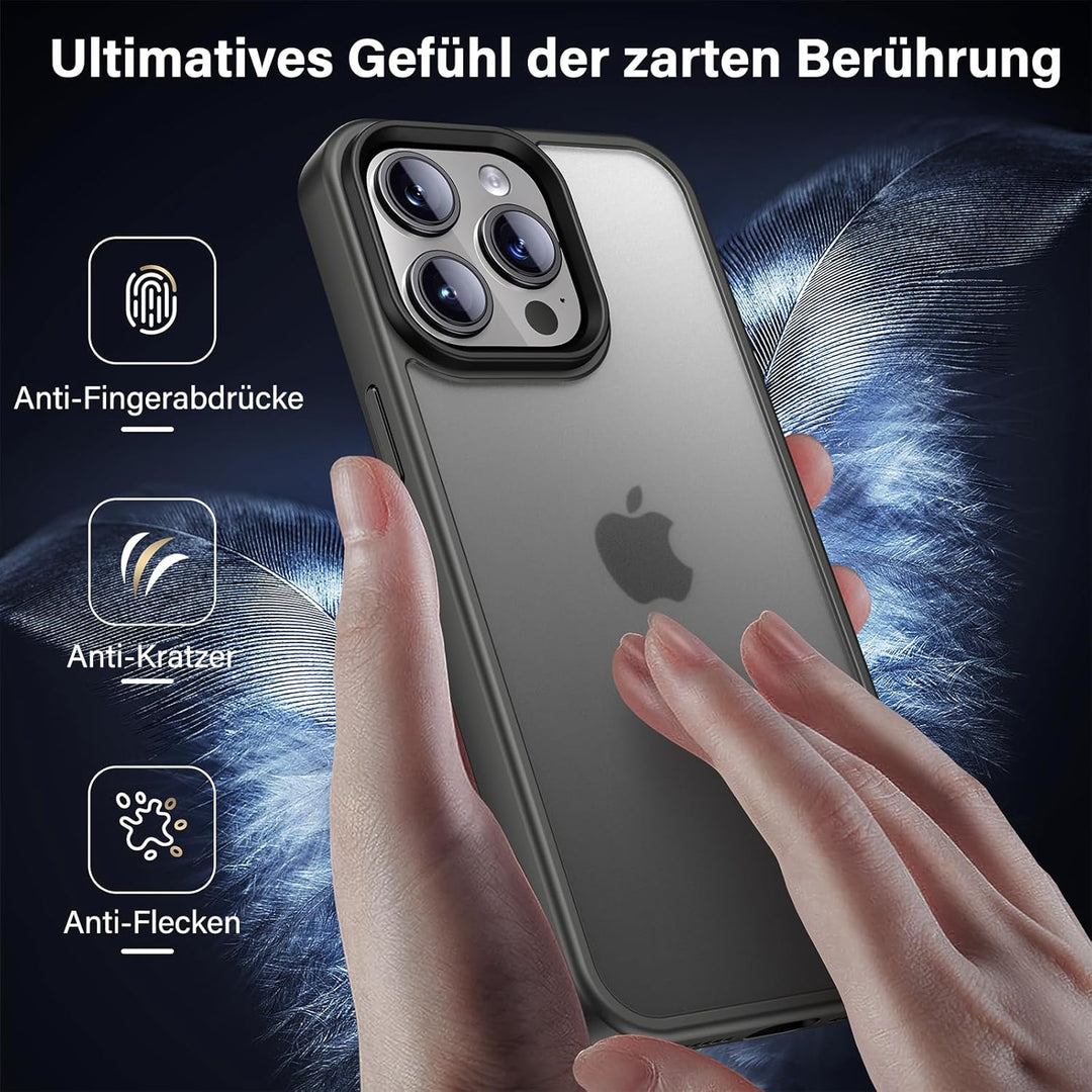 UniqueMe für iPhone 15 Pro Hülle, 5-in-1-Set Handyhülle für iPhone 15 Pro Case Rundumschutz Schutzhü