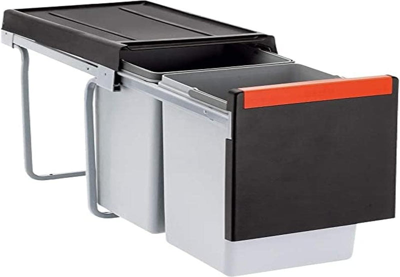 Franke Kitchen Systems Franke Cube 30 2-Way Manuelle Pull-Out Waste/Rubbish Bin, 2 x 15 Liter by
