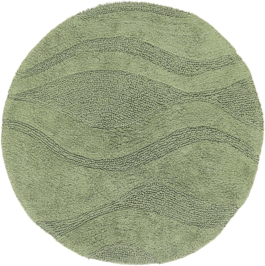 RugVista Badematte Breeze, ∅ 70 cm, Rund, Mittelflor, Anti-Rutsch, Moderner Badteppich, Maschinenwas