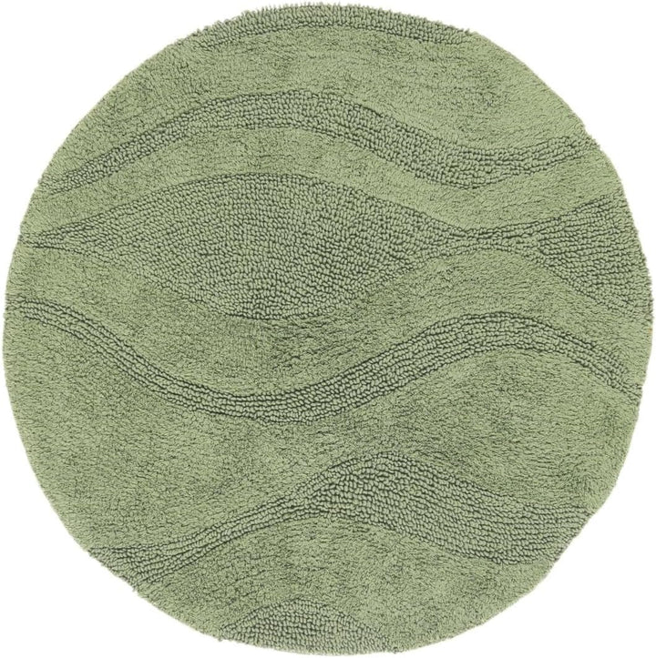 RugVista Badematte Breeze, ∅ 70 cm, Rund, Mittelflor, Anti-Rutsch, Moderner Badteppich, Maschinenwas