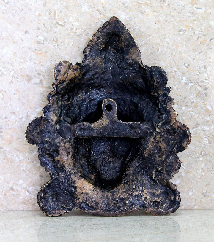 eSplanade Kaali Ma Wandbehang, Messing, 18,4 cm | Kali Maa Kali Mata Gesicht Wandbehang Idol Statue