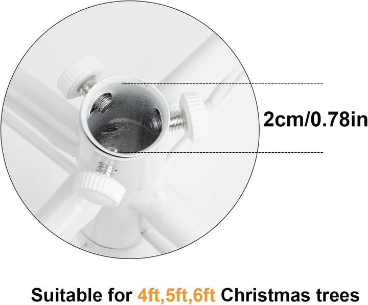 SULOLI Weihnachtsbaumständer, 40 cm, weisser Ständer aus Metall