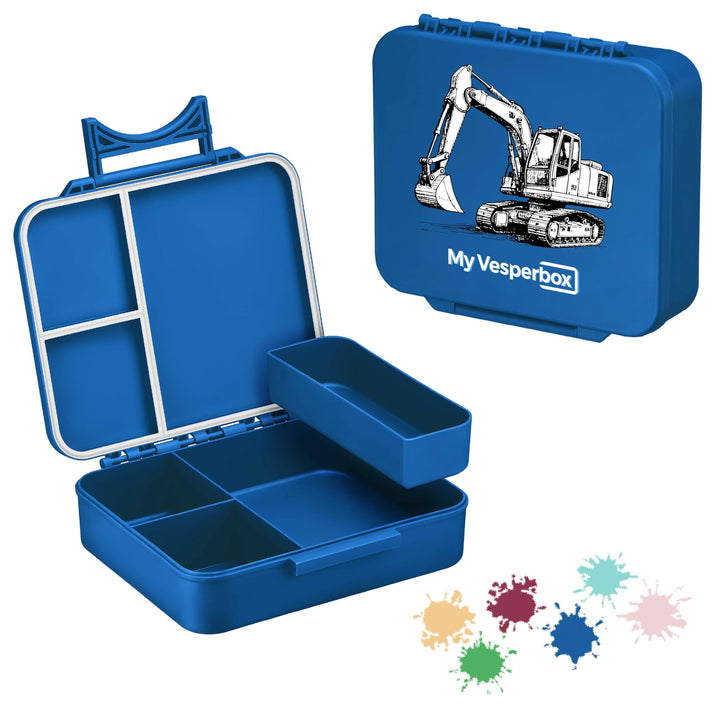 My Vesperbox® Brotdose für Kinder mit Fächern Liv [MADE IN GERMANY] - Lunchbox mit Trennfächern - Be