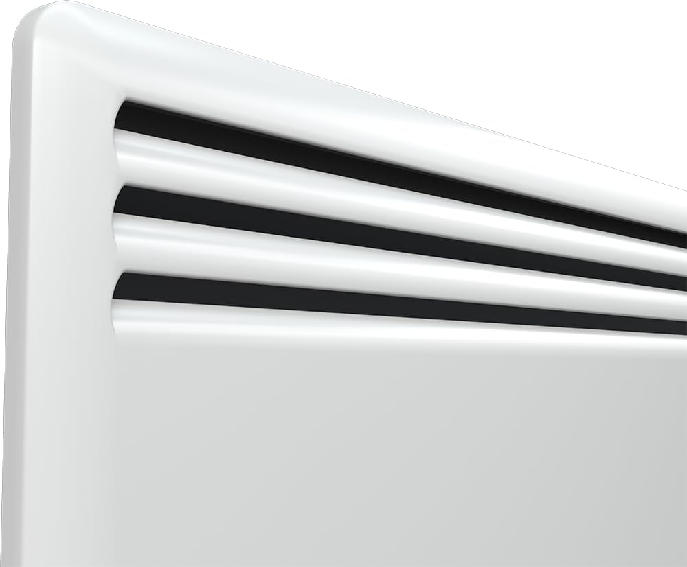 Elektrische Konvektorheizung Nobø NFK4N 2000W inkl. Rollen und Wandmontage, Weiss, Smart-Thermostat