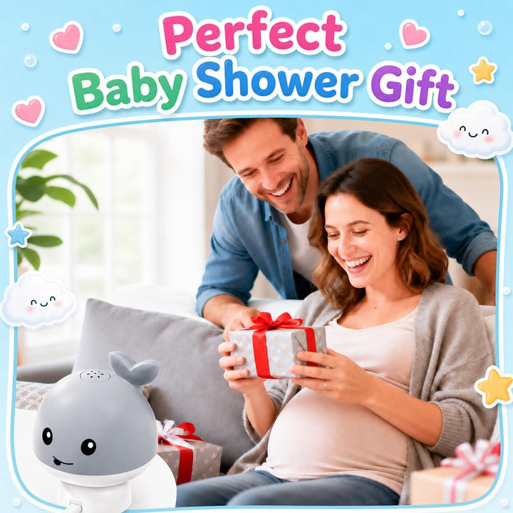 Gigilli Baby Badewannenspielzeug, Leuchtender Spritzender Wal-Spielzeug 6-12 12-18 Monate Badespielz