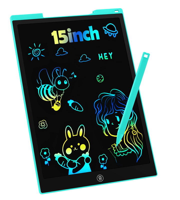 Bunte LCD Schreibtafel Kinder 15 Zoll, Maltafel Zaubertafel Writing Tablet Ektronischer Grafiktablet