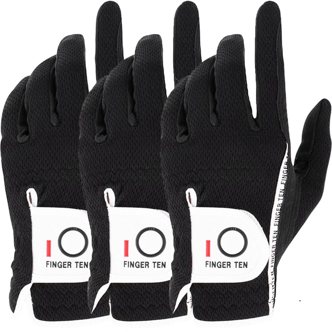 FINGER TEN Golfhandschuhe Herren Links Rechts Golfhandschuh Golf Handschuhe Wert 3 6 Stück, Linke Re
