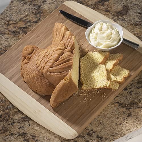 Nordic Ware 52348 Classic Turkey 3D Pfanne, Bronze, Aluminium, Braun 3D Truthahn Kuchenform, 3D Trut