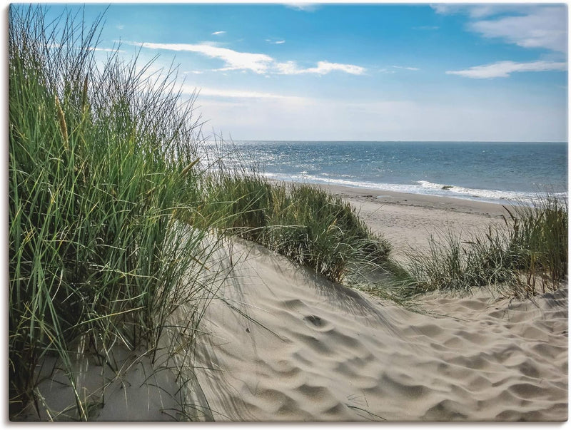 ARTland Leinwandbilder Wandbild Bild auf Leinwand 80x60 cm Wanddeko Strand Meer Küste Nordsee Mariti