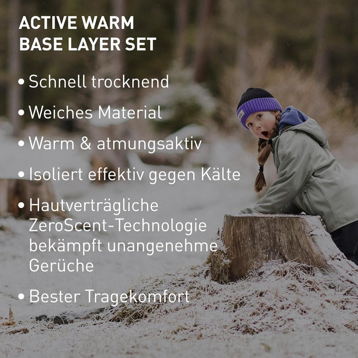 Odlo Active Warm ECO Baselayer Black - Grey Melange 104, Black - Grey Melange 104