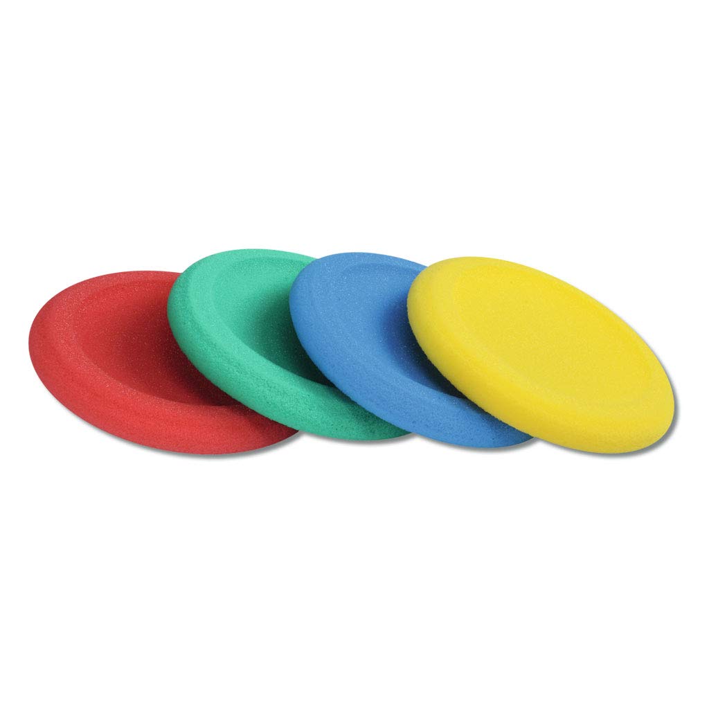 Wiemann Lehrmittel Frisbee aus Schaumstoff, Bunte Wurfscheibe, einzeln oder 4er Set (4 Stück, unbesc