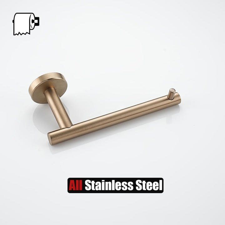 JQK Toilettenpapierhalter, Champagnerbronze, 12,7 cm, für Badezimmer, 304 Edelstahl, dick, 0,8 mm Wa