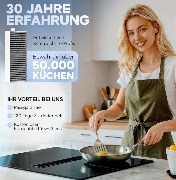 Aktivkohle Filter Dunstabzugshaube [4 Stück] Siemens HZ9VRCR0, Bosch HEZ9VRUD0, Bosch Siemens 170047