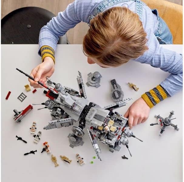 Lego Star Wars at-TE Walker, Bewegliches Spielzeugmodell, Set mit Minifiguren inkl. 3 Klonsoldaten,
