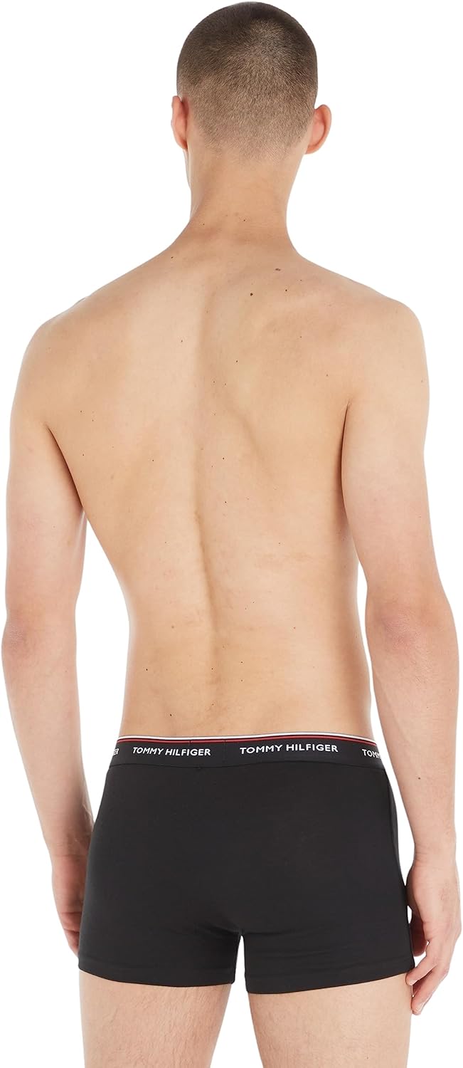 Tommy Hilfiger Herren Boxershorts Trunks Unterwäsche, Mehrfarbig (Black), L