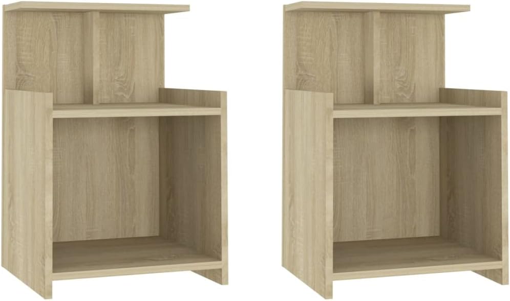 vidaXL 2X Nachttisch Nachtschrank Nachtkommode Nachtkonsole Schlafzimmer Schrank Kommode Beistelltis