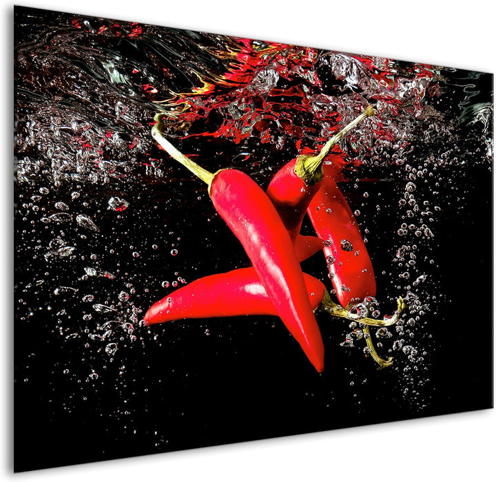 murando Spritzschutz Glas für Küche 80x60 cm Küchenrückwand Küchenspritzschutz Fliesenschutz Glasbil
