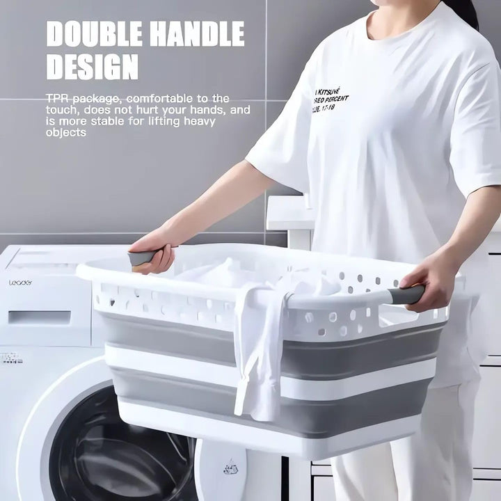 König Design 2er Set Wäschekorb faltbar - 24 Liter &amp; Universelle Nutzung I Zusammenklappbarer faltba