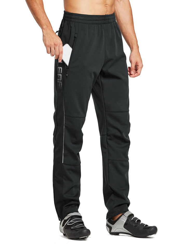 baleaf Herren Fahrradhose Thermo Fleece Radhose Wasserdicht Winddicht Softshellhose Warm Wanderhose