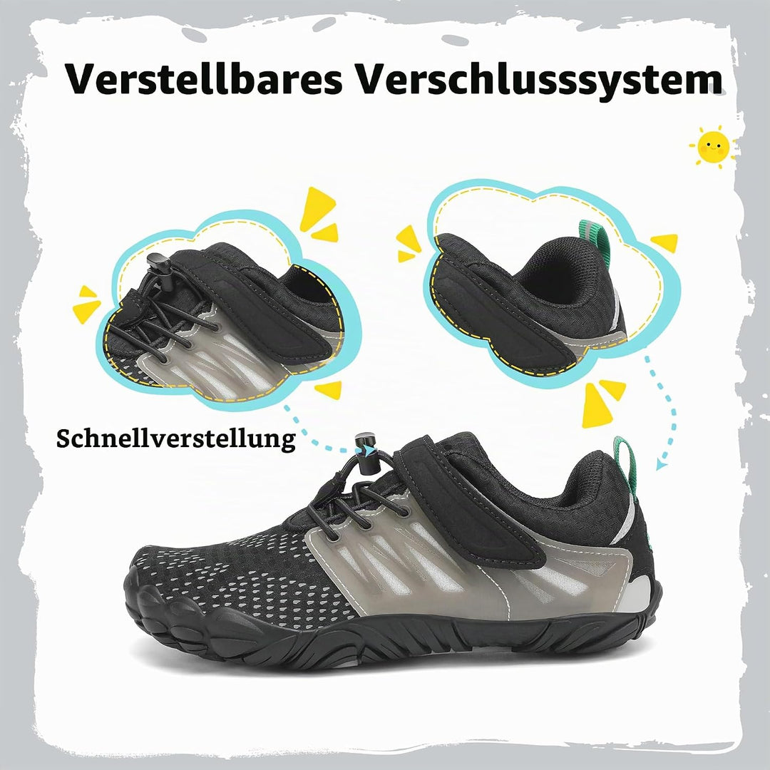 SAGUARO Jungen Mädchen Barfussschuhe Atmungsaktiv Badeschuhe für Kinder Gr.24-36 24 EU Barfuss Schwa