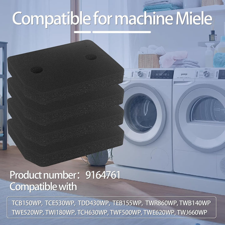 4 Stück Trockner Filter für Miele T1 Trockner Filter 9164761 Fusselfilter für Miele Trockner TCB150W