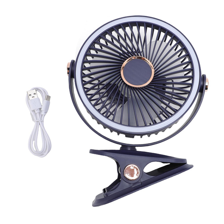Schreibtischventilator, Mini Ventilator Akku mit Clip, USB-C, Kleiner Schreibtischventilator mit ver