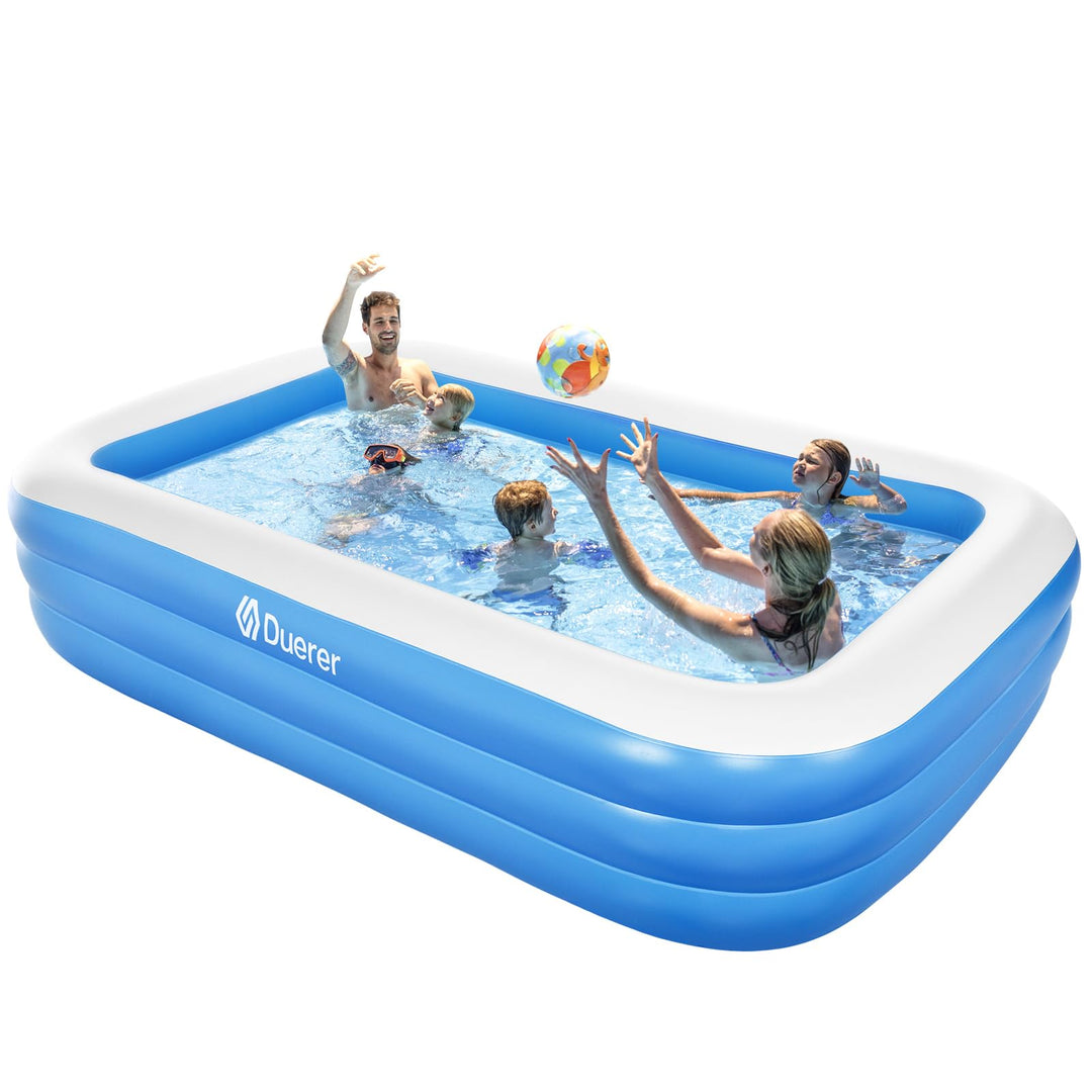 Duerer Aufblasbare Pool, Grosser Familienpool, Pool rechteckig für Kinder, Familienschwimmbad, Aufbl