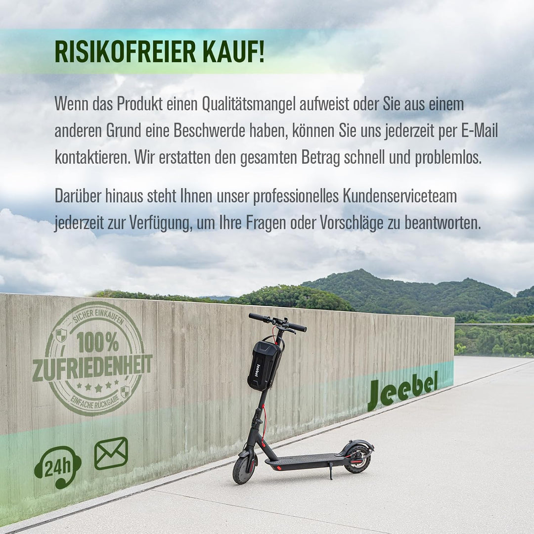 Jeebel 3/4/5L E Scooter Tasche, Grosse Kapazität wasserdichte Lenkertasche mit Schnellverschluss-Mon