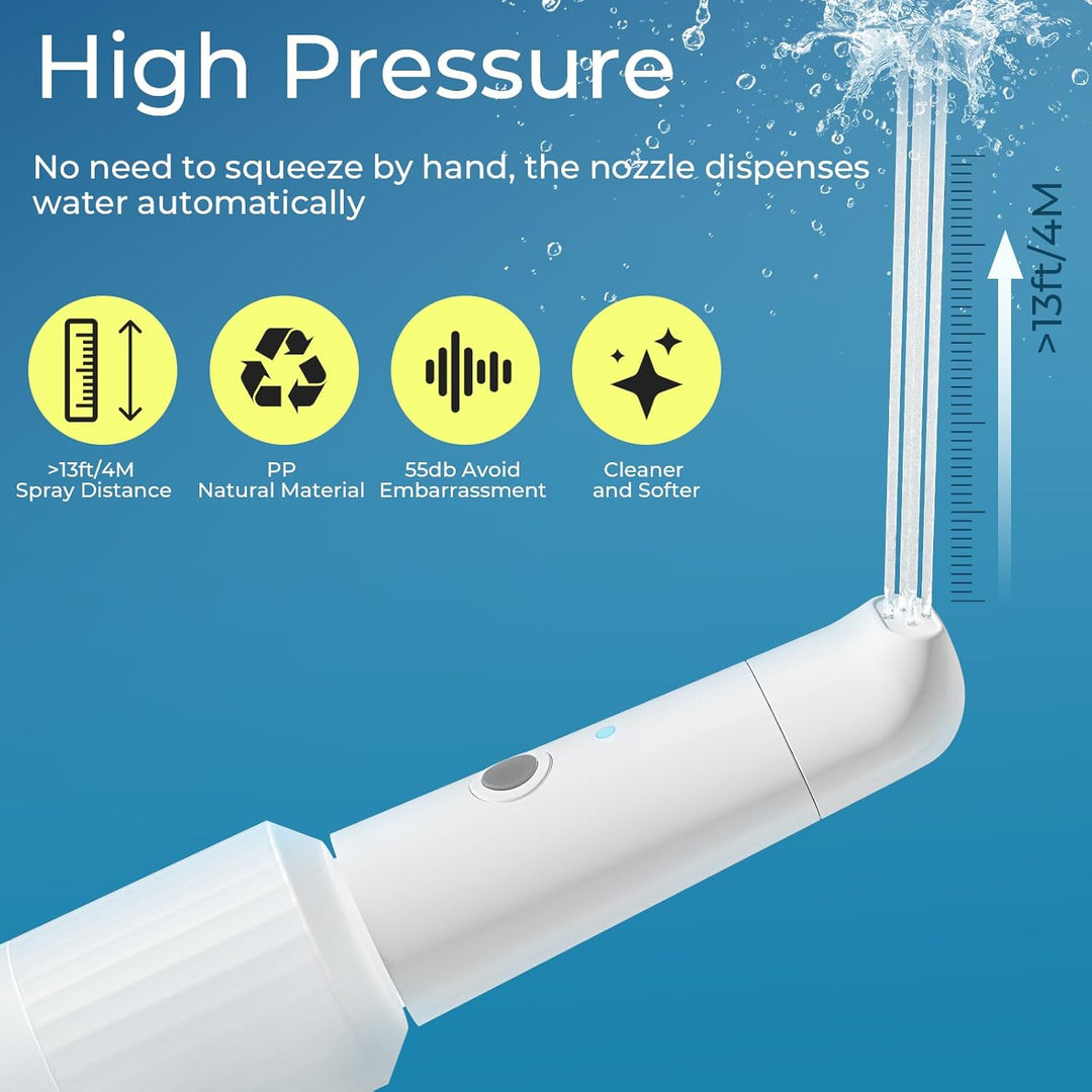 Bigcow Tragbares Bidet, Elektrische Po Dusche, Ein-Tasten-Bedienung, Reise Bidetflasche Mit 350mL Re