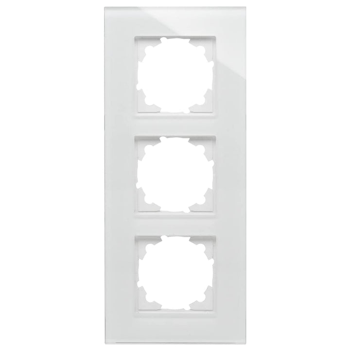 Kopp 405502011 3-Fach Echtglas-Rahmen Abdeckrahmen Glas Weiss