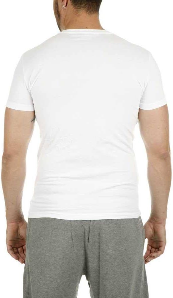 Emporio Armani Herren T-Shirt Iconic Logoband Schlafanzugoberteil, Weiss