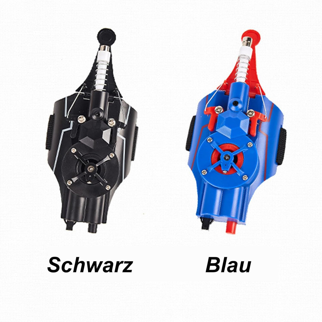 HLMNAKE Schwarz Spinnennetz Werfer mit Faden und Automatische Seilrückholung, Web Launcher als Homma