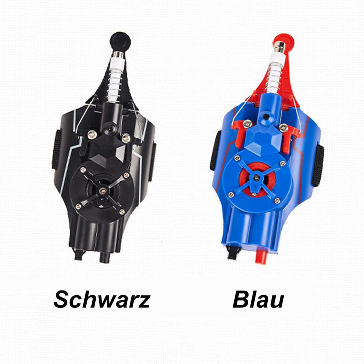 HLMNAKE Schwarz Spinnennetz Werfer mit Faden und Automatische Seilrückholung, Web Launcher als Homma