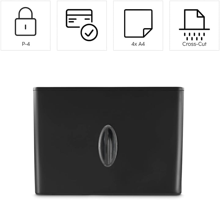 Hama Aktenvernichter P4 T4 E3 (Papierschredder mit Sicherheitsstufe, DSGVO konform, mit Einzug, auch