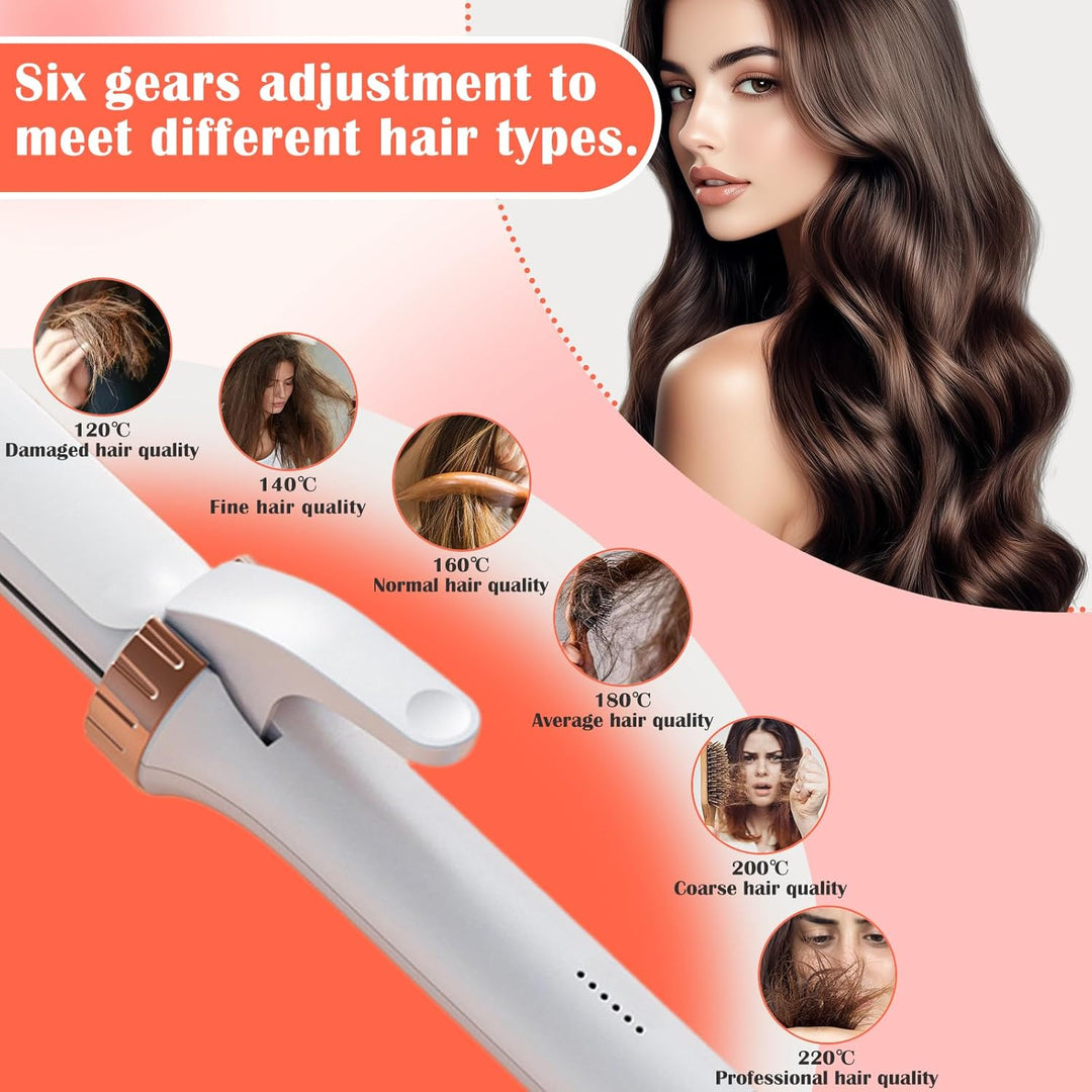 30mm Lockenstab, Haar Lockenstab Grosse Llocken, 6 Einstellbare Temperatur (120–220°C) Hair Curler,