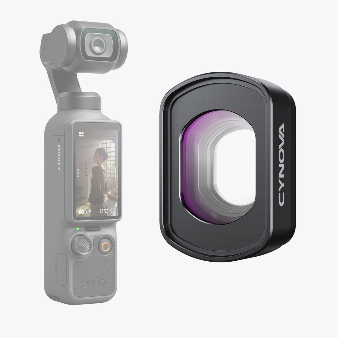 CYNOVA Osmo Pocket 4 Weitwinkelobjektiv für DJI Osmo Pocket 4,Magnetische DJI Pocket 4 Wide Angle Le