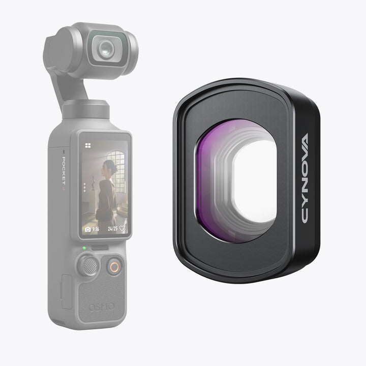 CYNOVA Osmo Pocket 4 Weitwinkelobjektiv für DJI Osmo Pocket 4,Magnetische DJI Pocket 4 Wide Angle Le