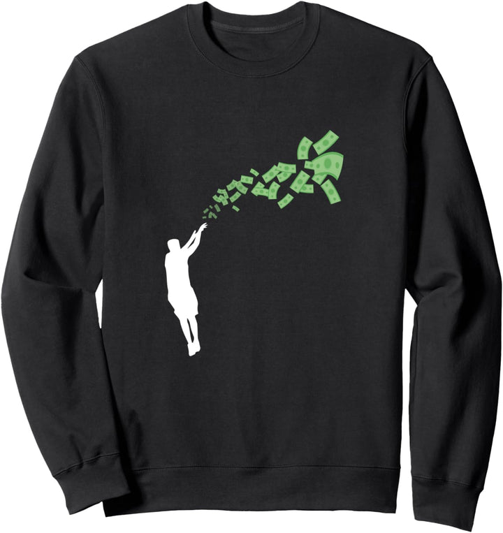 Geld-Basketballspieler Bargeld Millionär Reichhaltige Kryptowährung Sweatshirt