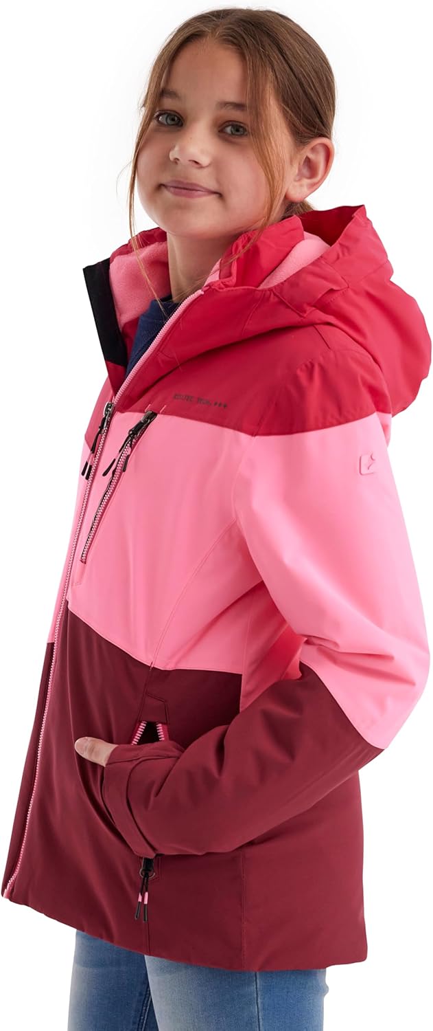 Killtec Mädchen Kow 170 Grls Jckt Funktionsjacke mit Kapuze und Schneefang/Outdoorjacke ist wasserdi