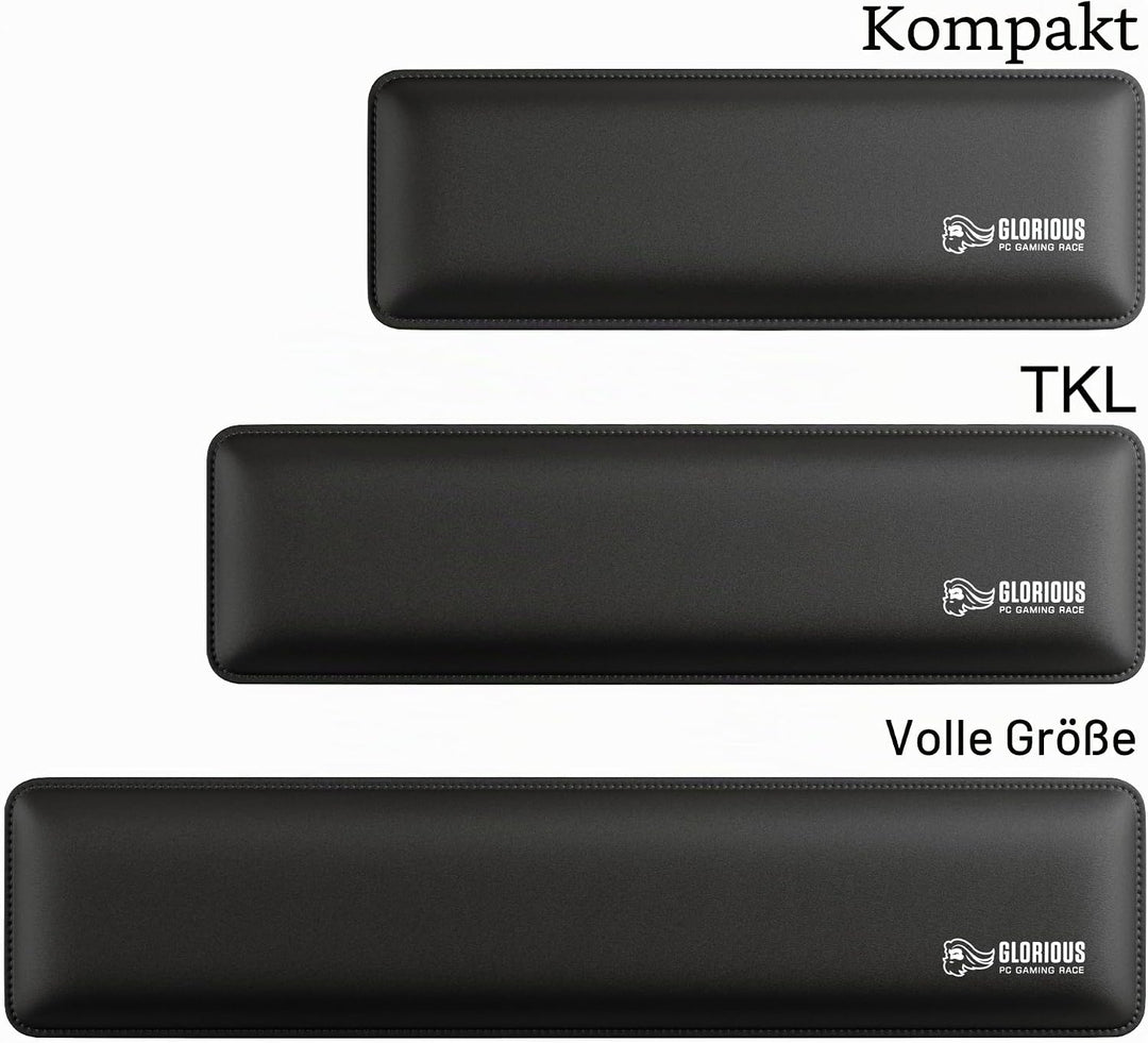 Glorious Gaming Padded Keyboard Wrist Rest (TKL, 25 mm stark) - gesteppte Ränder, glatte Stoffoberfl