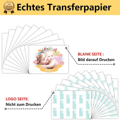 TransOurDream ECHTE Inkjet Wasserschiebefolie(TRANSPARENT) für Tintenstrahldrucker,A4X40 Blatt, Tran