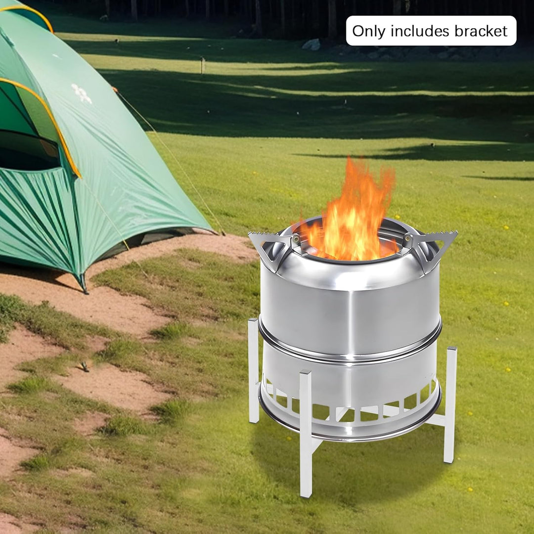 Feuerstelle Ständer, Edelstahl Feuerstellenständer für Outdoor-Kocher - Höhenverstellbar, Rostfrei (