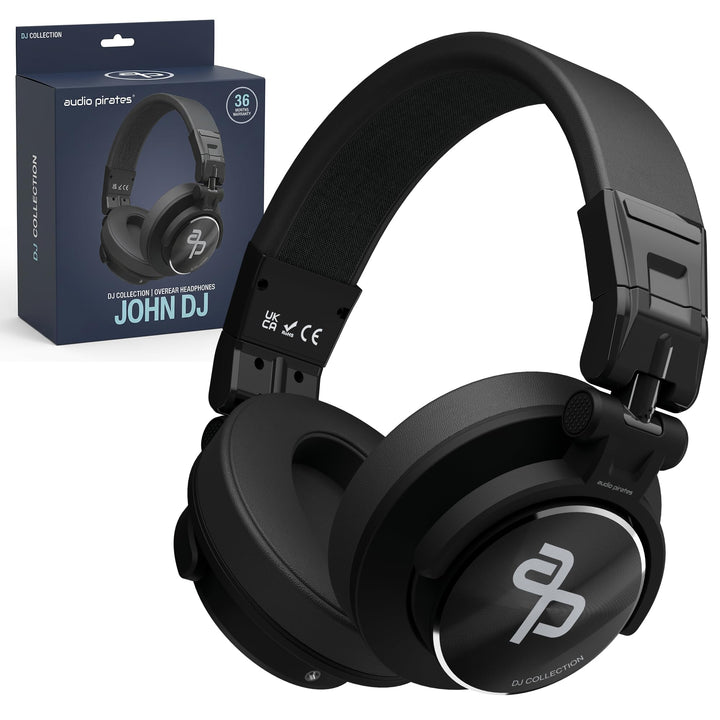 audio pirates - John DJ - Over-Ear Kopfhörer – Kopfhörer Klinkenstecker mit Case, DJ-Sound, 3m Kabel