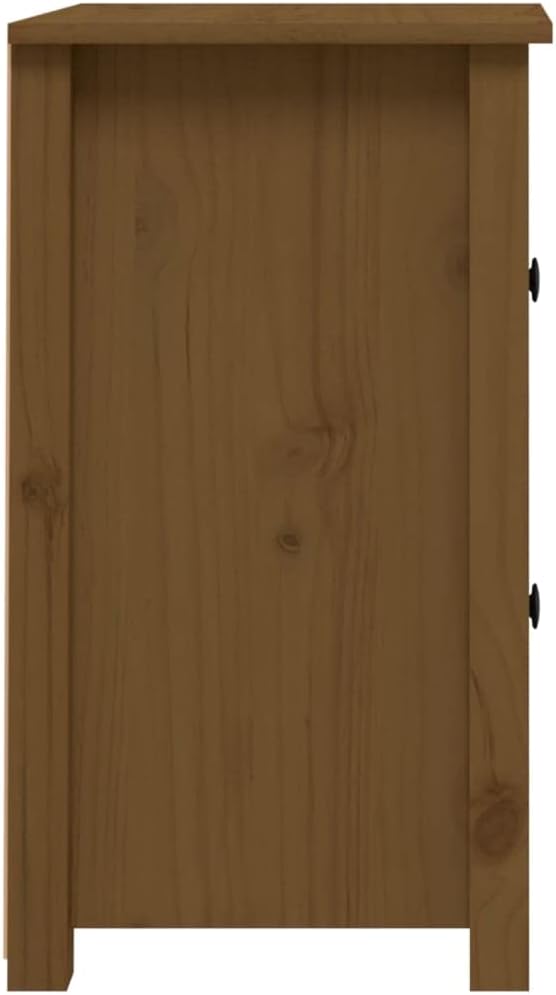FIRBNUS Bedside Table Nachtkonsole Beistelltisch mit Stauraum Night Stand Nachttisch Honigbraun 40x3