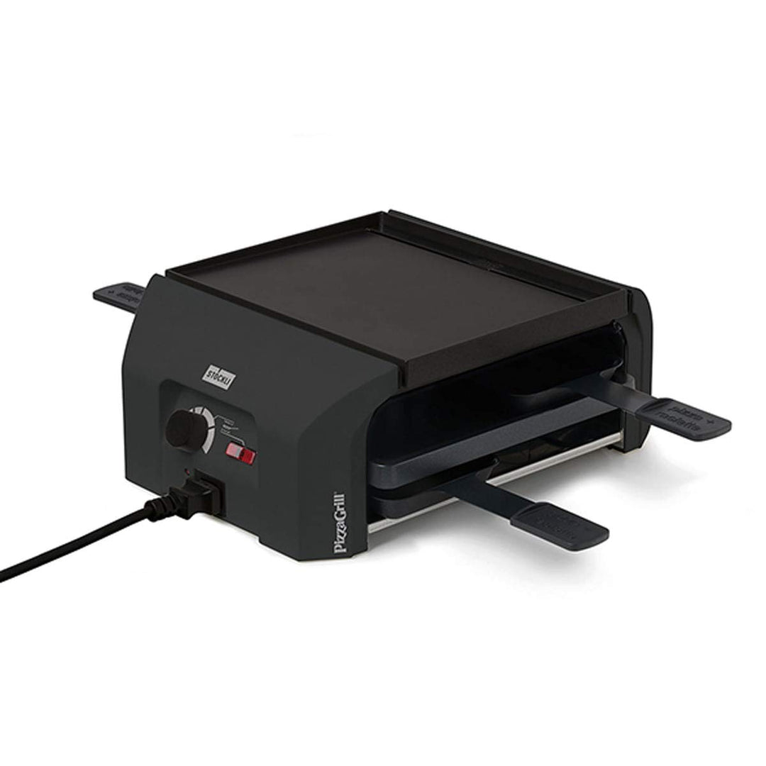 Stöckli PizzaGrill Four Basisgerät für 4 Personen mit den Funktionen Pizza, Grill und Raclette, Farb