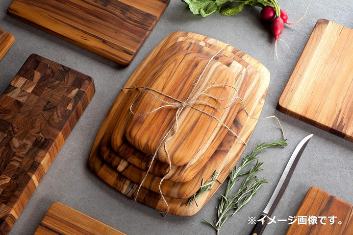 Teak-Schneidbrett 36x24cm Braun 45x20x15 cm, Braun 45x20x15 cm