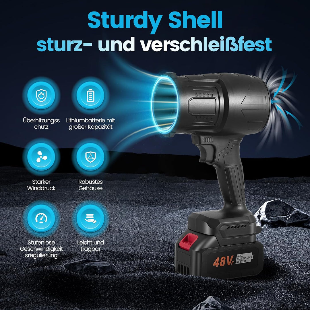 Akku Laubbläser für Makita 18V 38000 RPM Handgebläse 288km/h Turbogebläse Luftgebläse zur Auto Reini